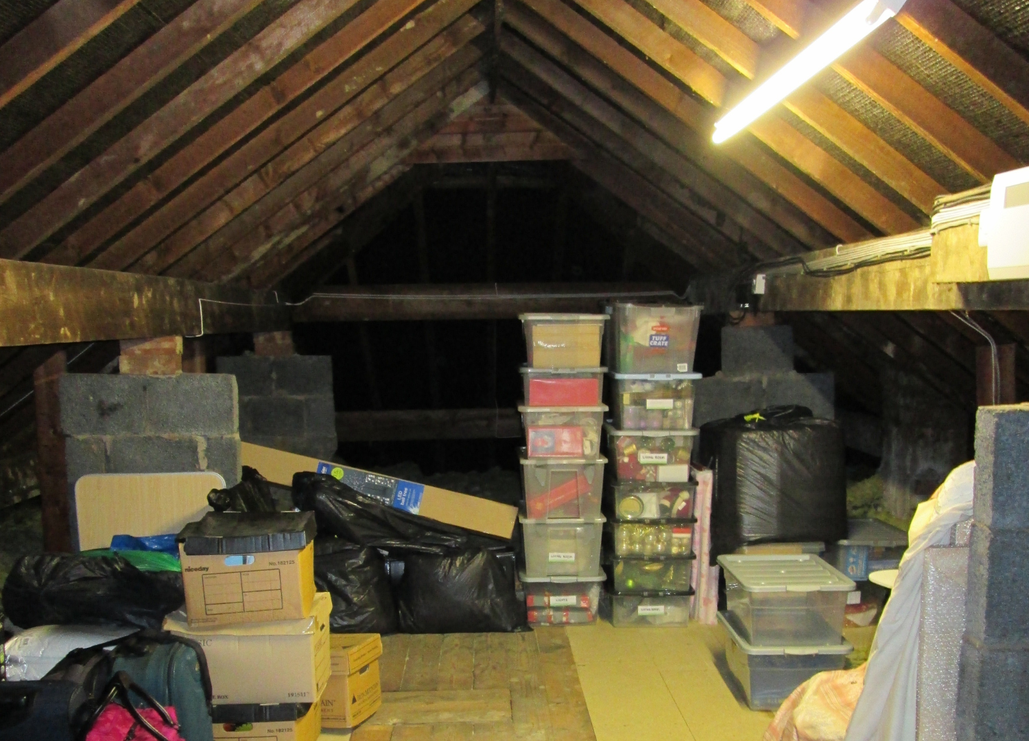 before image of a loft conversion in Denton