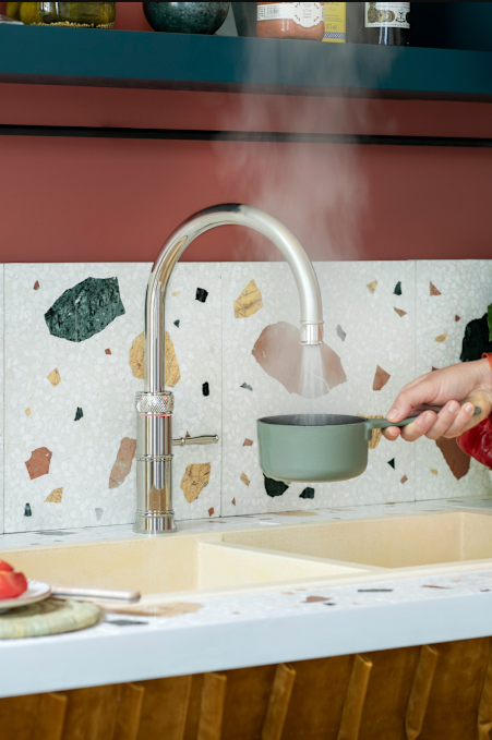 Nickel quooker kitchen tap