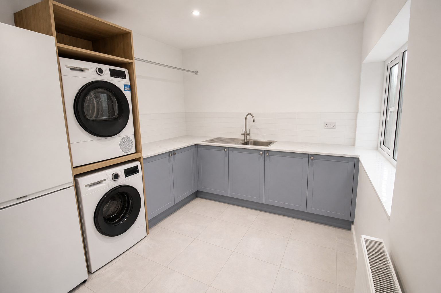 Utility room garage conversion
