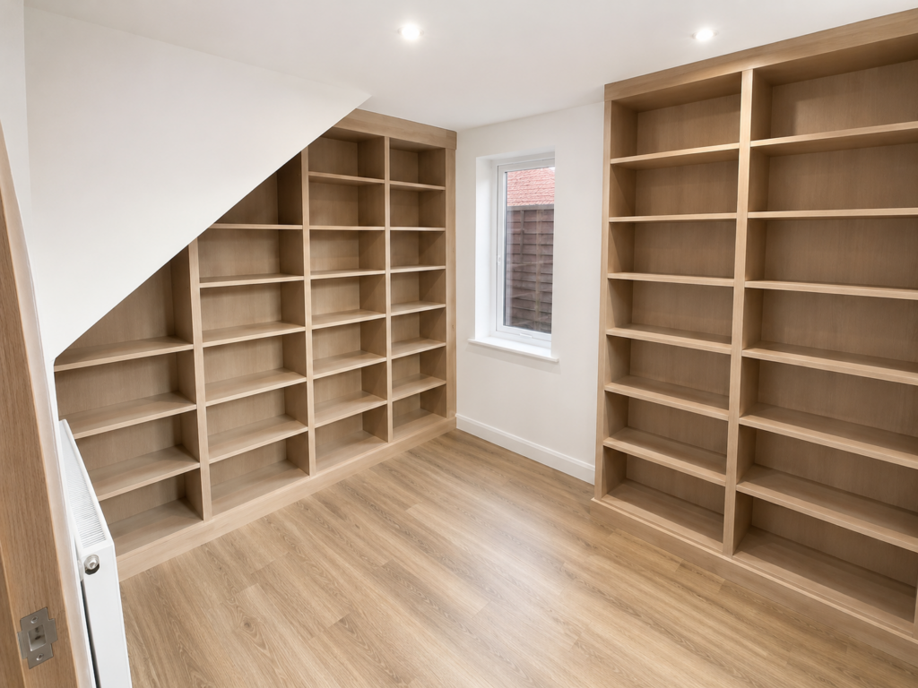 Garage converted into a home office